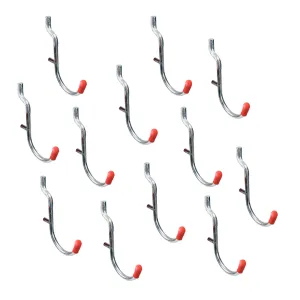 12 Piece Curved Pegboard Hooks (Pack of: 2) - HW-30012-Z02