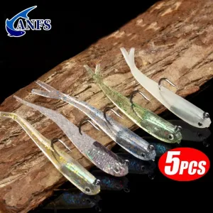 5pcs Premium Silicone Fishing Lures with Sharp Hooks for SaltwaterFreshwater