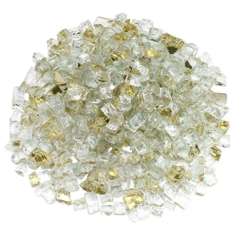 American Fire Glass:  1/2"  Reflective Glass- 10 LB Jar