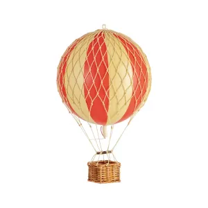 Authentic Models Travels Light, Red Double - Hot Air Balloon Hanging Decor - 30cm