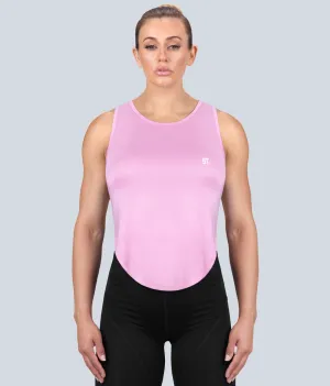 Born Tough High Altitude Pink Sheer Running Tank Top for Women