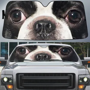 Boston Terrier's Eyes Beautiful Dog Eyes Car Sun Shade Cover Auto Windshield