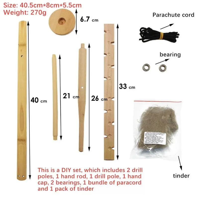 Bow Drill Fire Kit