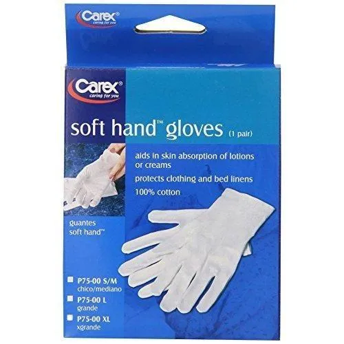 Carex® Soft Hands Cotton Gloves, Size Large (1 Pair)