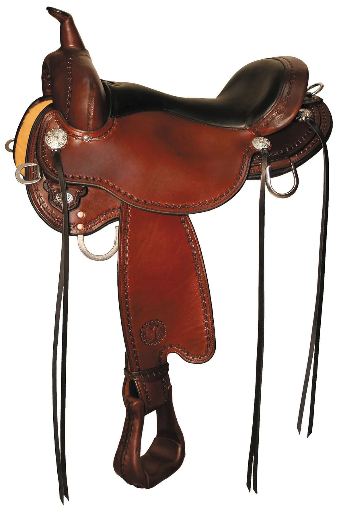 Circle Y River Flex2 Trail Saddle, Wide, Regular Oil