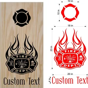 Cornhole Boards Decals Fire Firemen Fire Fighter Sticker 17