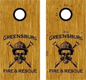 Cornhole Boards Decals Fireman Fire Fighter Department Stickers