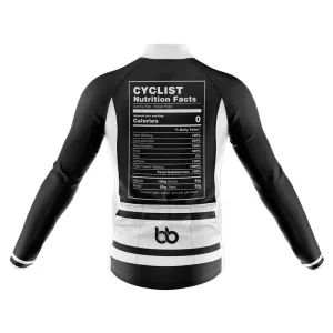 Cycling Nutrition Fact Long Sleeve Club Jersey (Black)