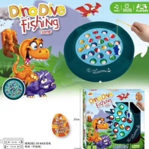 Dino Dive Fishing Game with Music