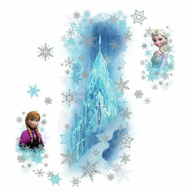 Disney Frozen Ice Palace ft. Elsa & Anna Giant Wall Decals With Glitter