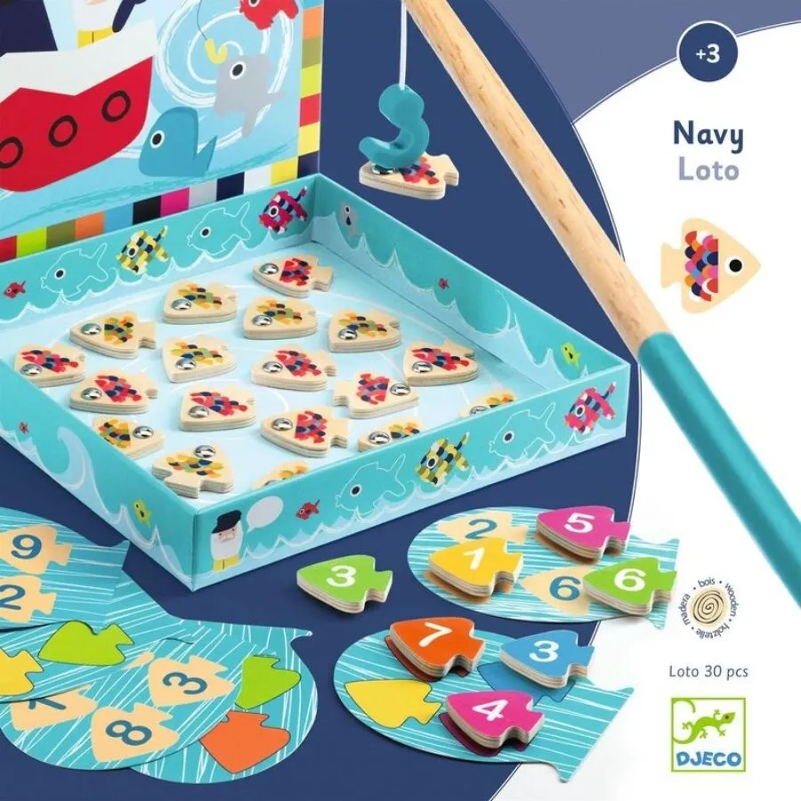 Djeco - Navy Loto Magnetic Fishing Game