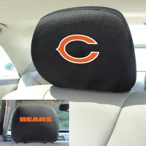 Fanmats Chicago Bears Embroidered Head Rest Cover Set - 2 Pieces