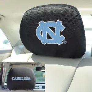 Fanmats North Carolina Tar Heels Embroidered Head Rest Cover Set - 2 Pieces