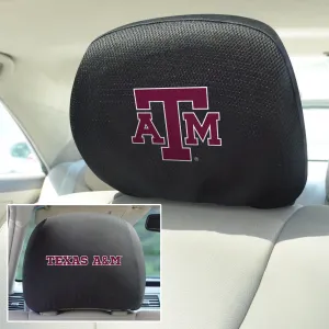 Fanmats Texas A&M Aggies Embroidered Head Rest Cover Set - 2 Pieces