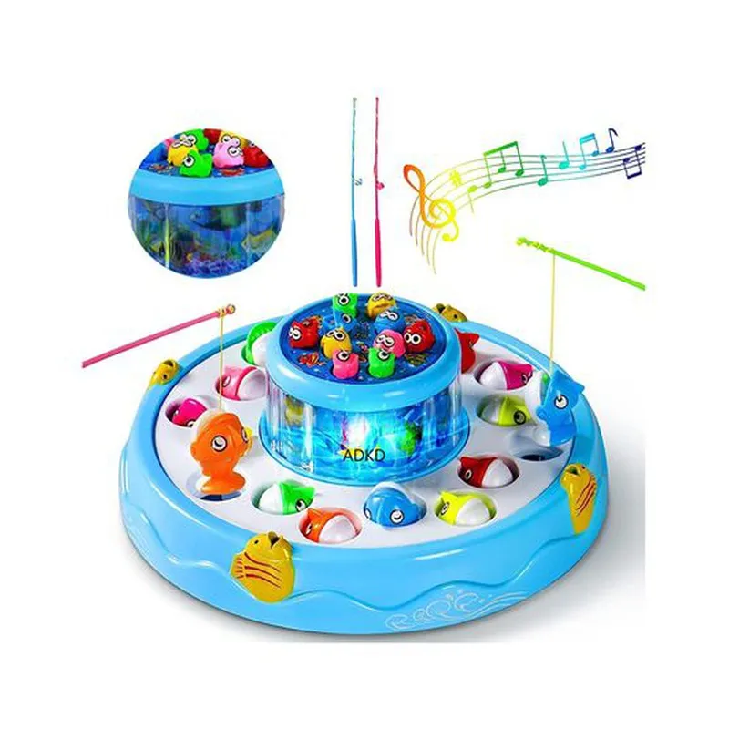 Fish Catching Game with 26 Fishes and 4 Pods with Music and Lights (Assorted Colour)