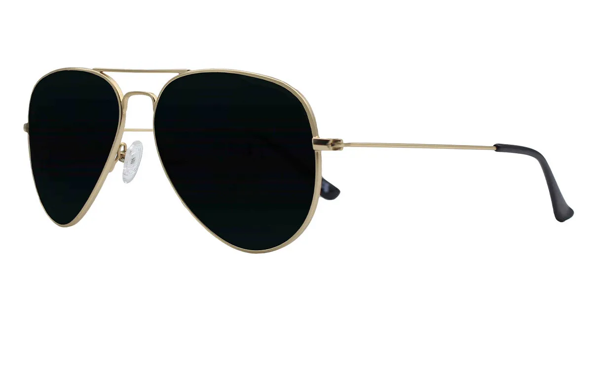 Gold - Jet Black Lens Polarized - Oasis