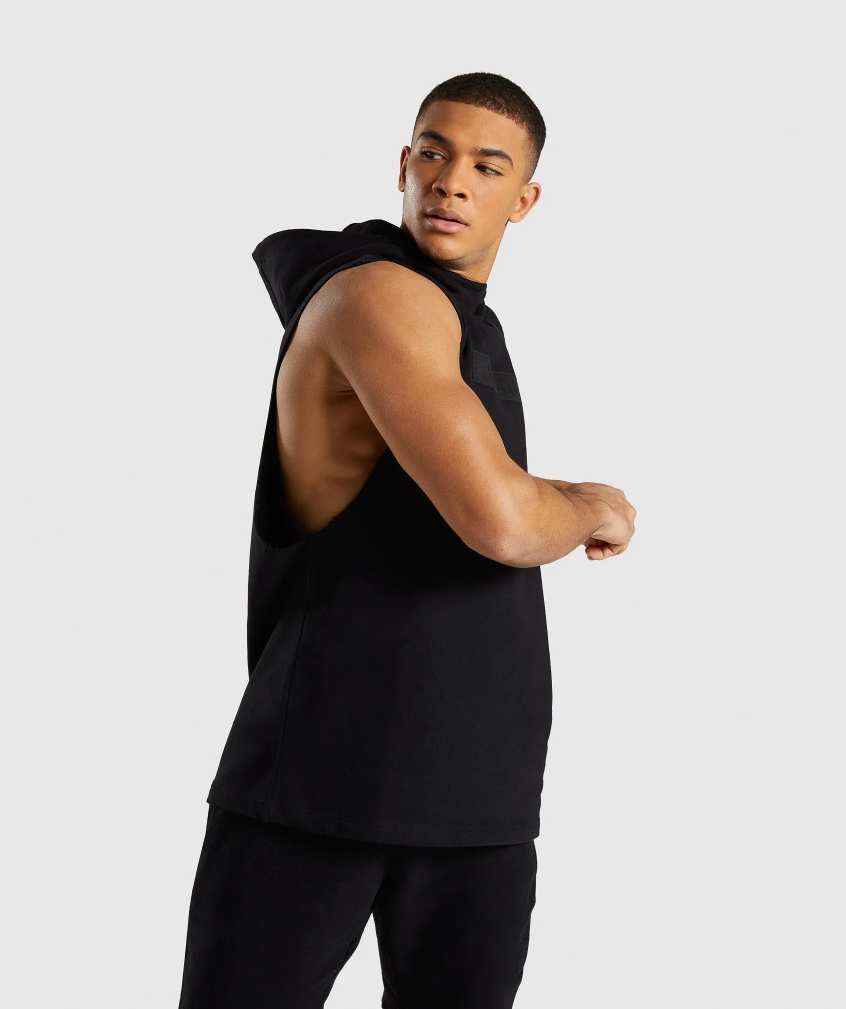 Gymshark Crucial Drop Arm Hoodie - Black