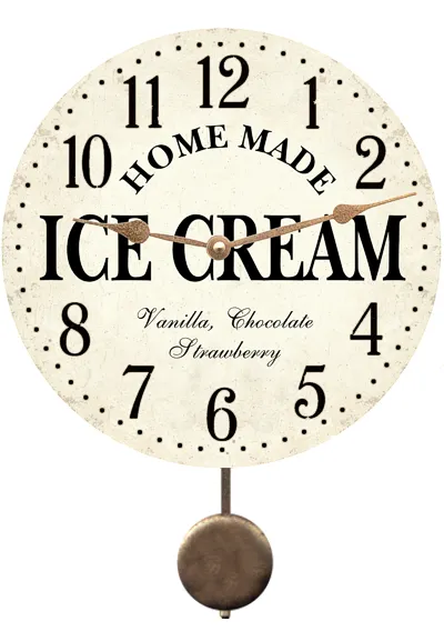 Ice Cream Wall Clock – Retro Kitchen Clock