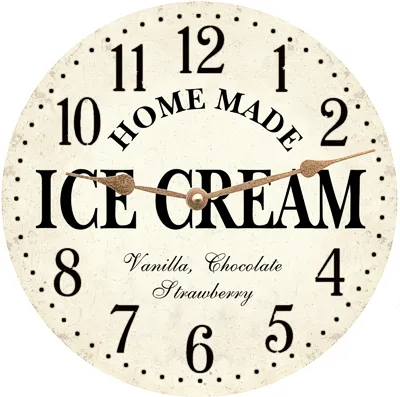 Ice Cream Wall Clock – Retro Kitchen Clock