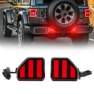 Jeep Rear Bumper LED Fog Lights for 2018-Later Wrangler JL JLU