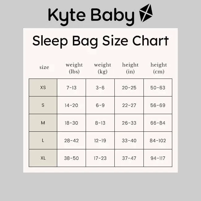 Kyte Baby 0.5 Tog Sleep Bag in Sakura