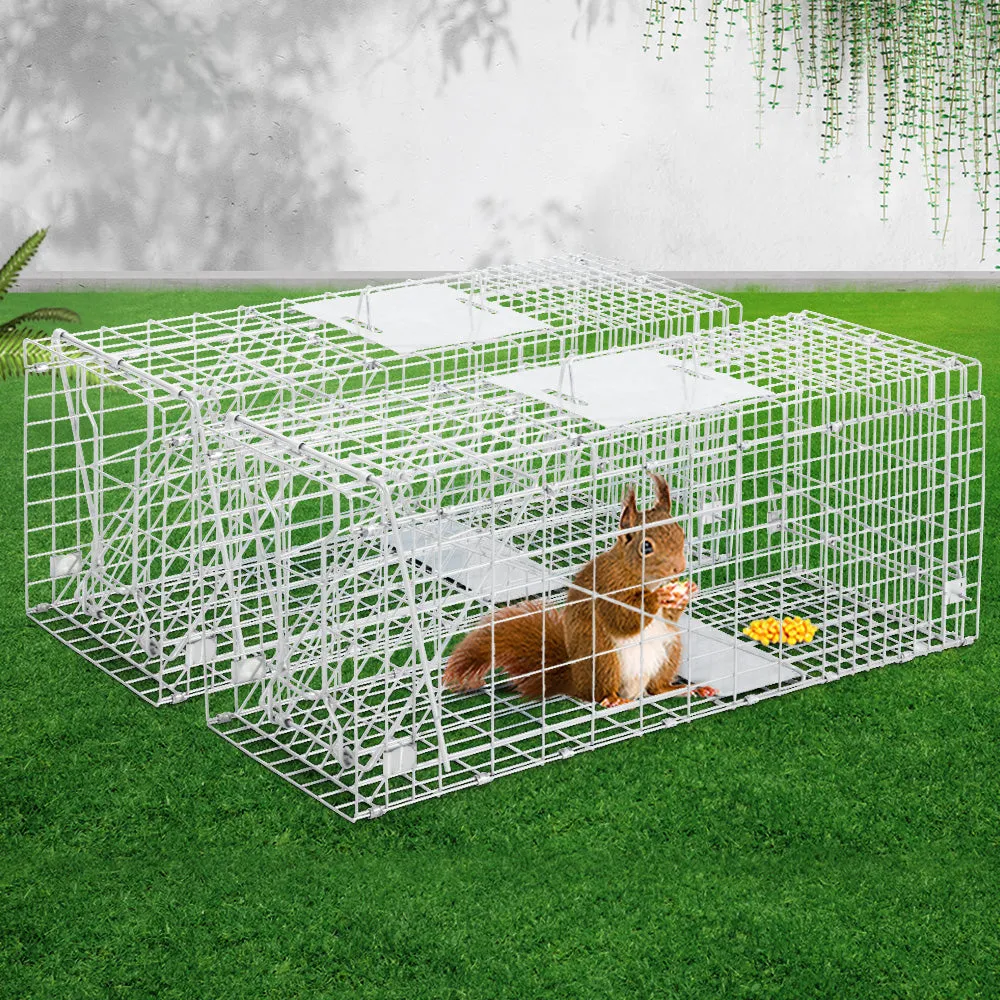 Large Collapsible Animal Trap Cage Set - 66x23cm, Gardeon