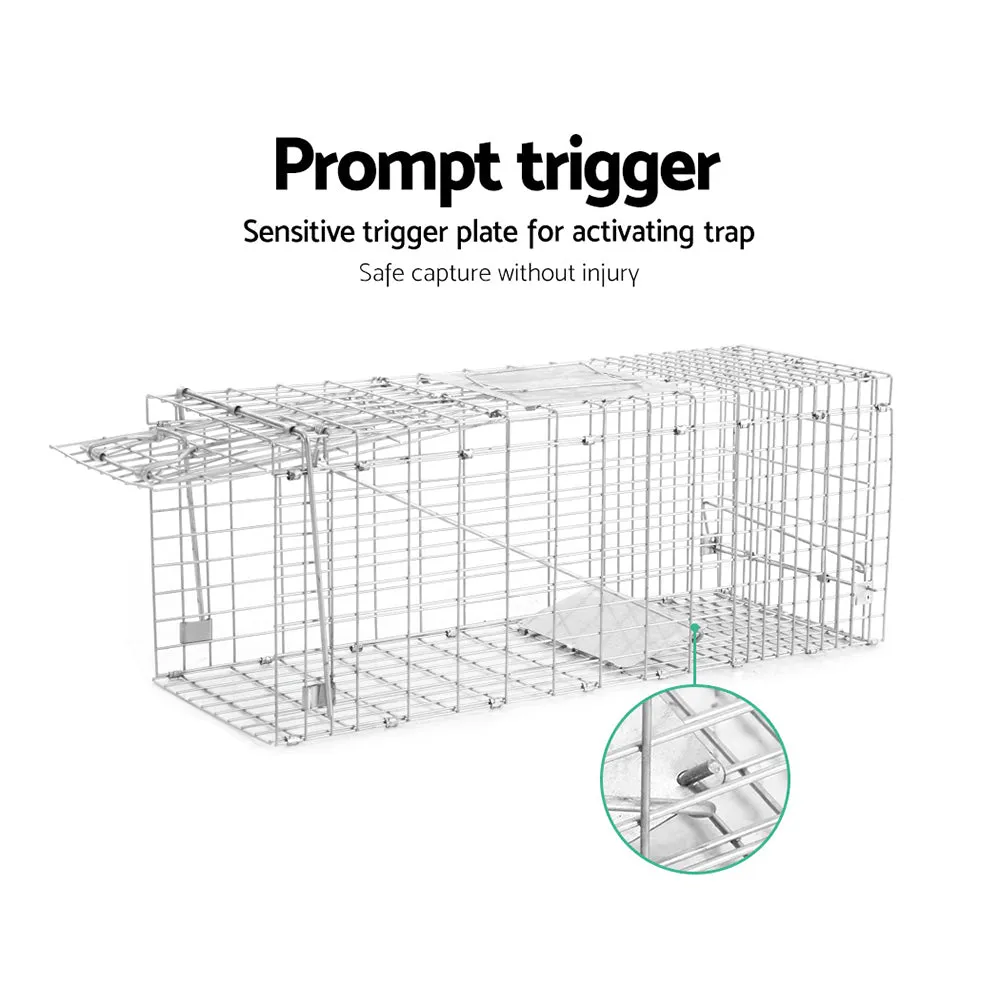 Large Collapsible Animal Trap Cage Set - 66x23cm, Gardeon