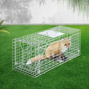 Large Humane Animal Trap Cage 94x34cm Rust Resistant - Gardeon