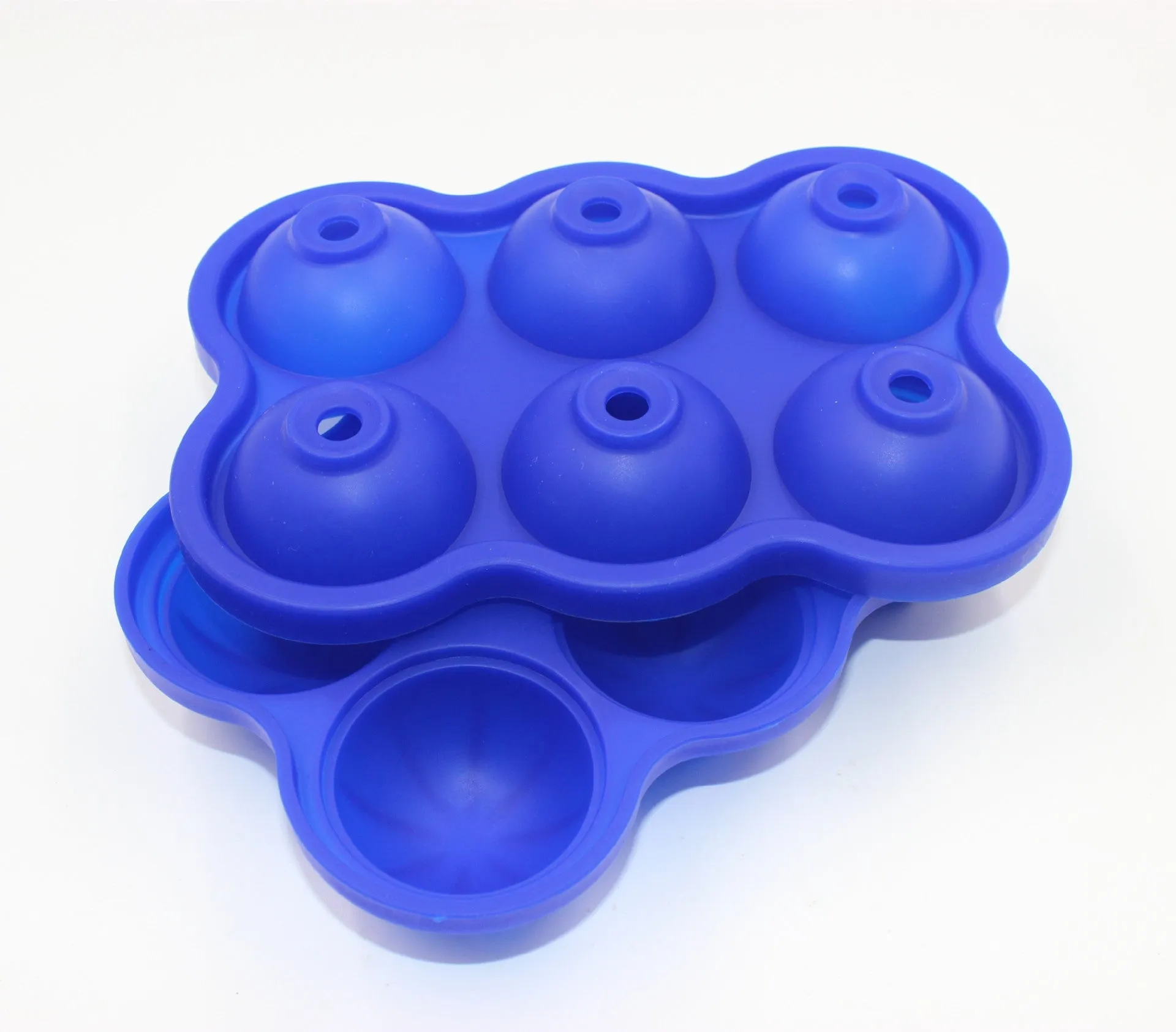 Large Ice Cube Maker Silicone Mold 6 Cell Big Sphere Ice Ball Tray Whiskey Wine Cocktail Party Bar Accessories