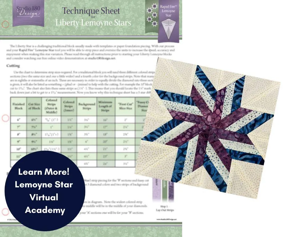 Liberty Lemoyne Stars Technique Sheet