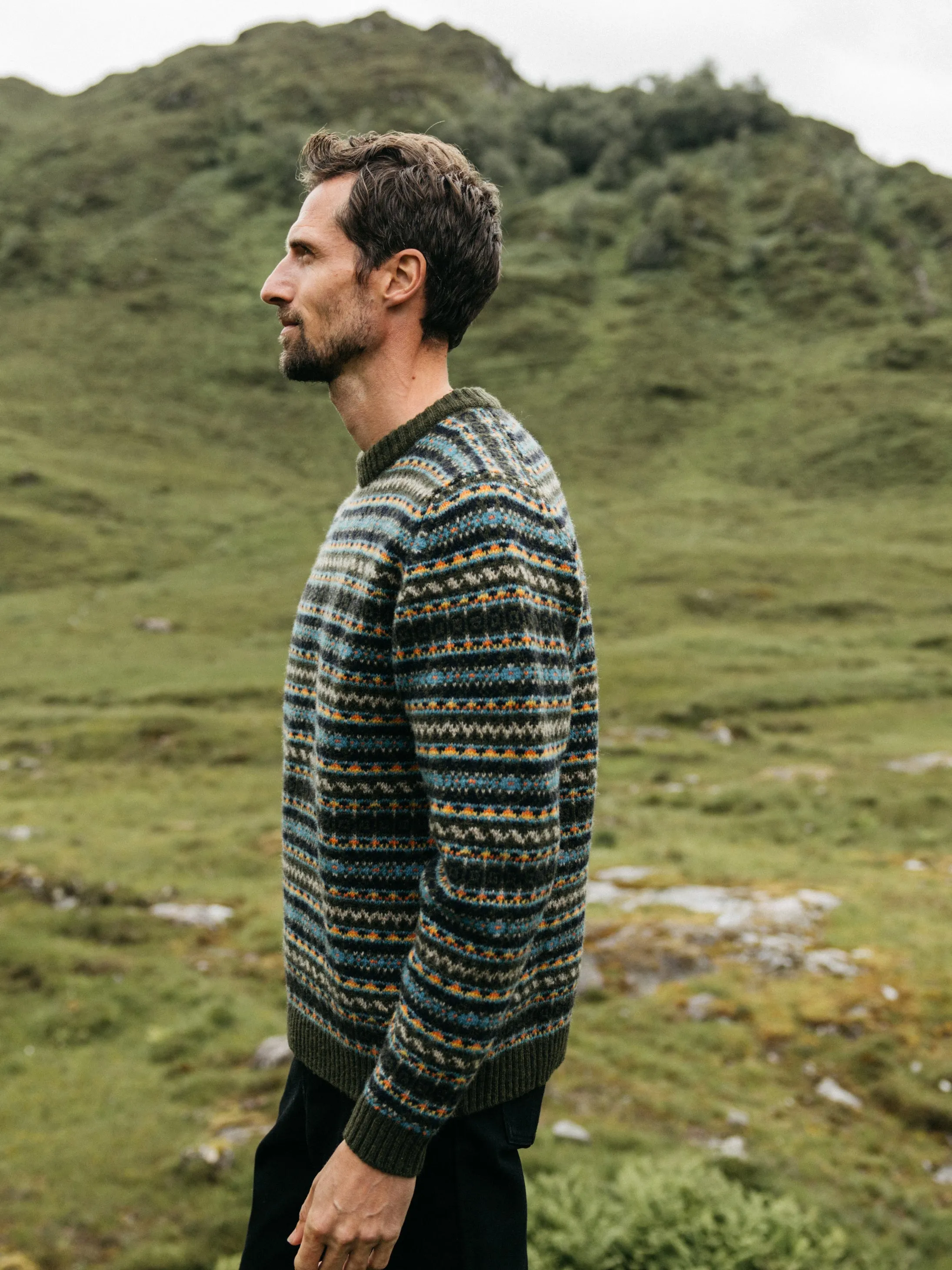 Men's Shetland Fair Isle Jumper