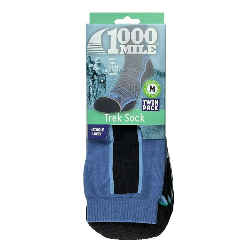 Men's Trek Single Layer Sock Twin Pack - 2270