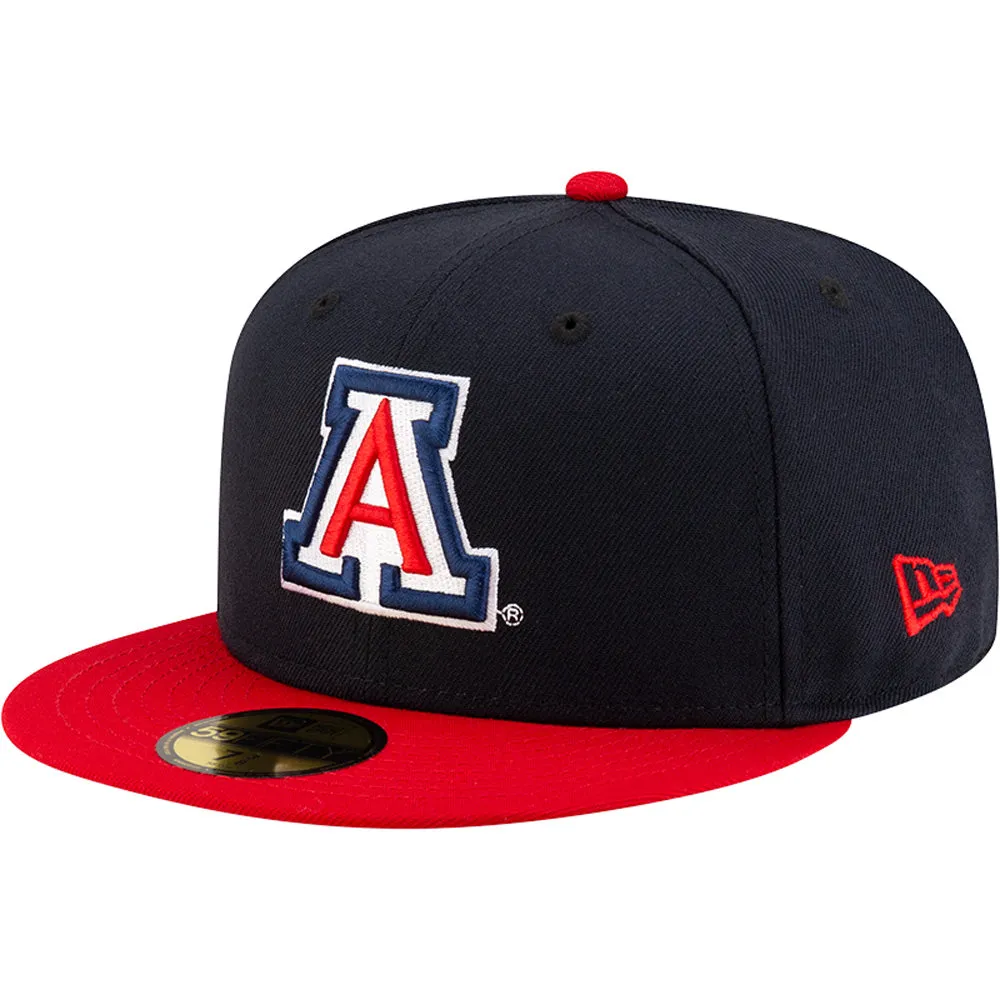 NCAA Arizona Wildcats New Era Two-Tone Primary Logo 59FIFTY Fitted Hat