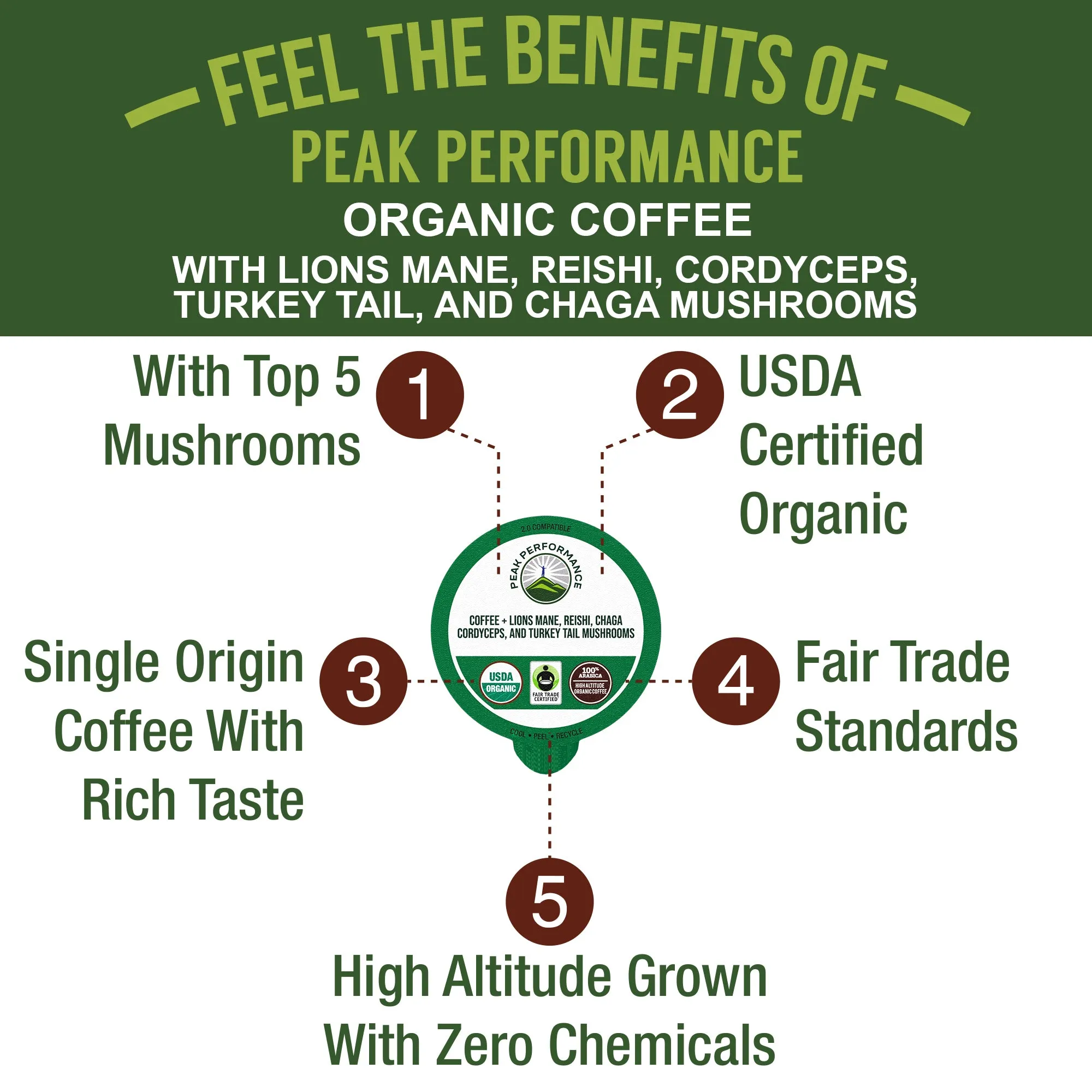 Organic Mushroom Coffee Pods