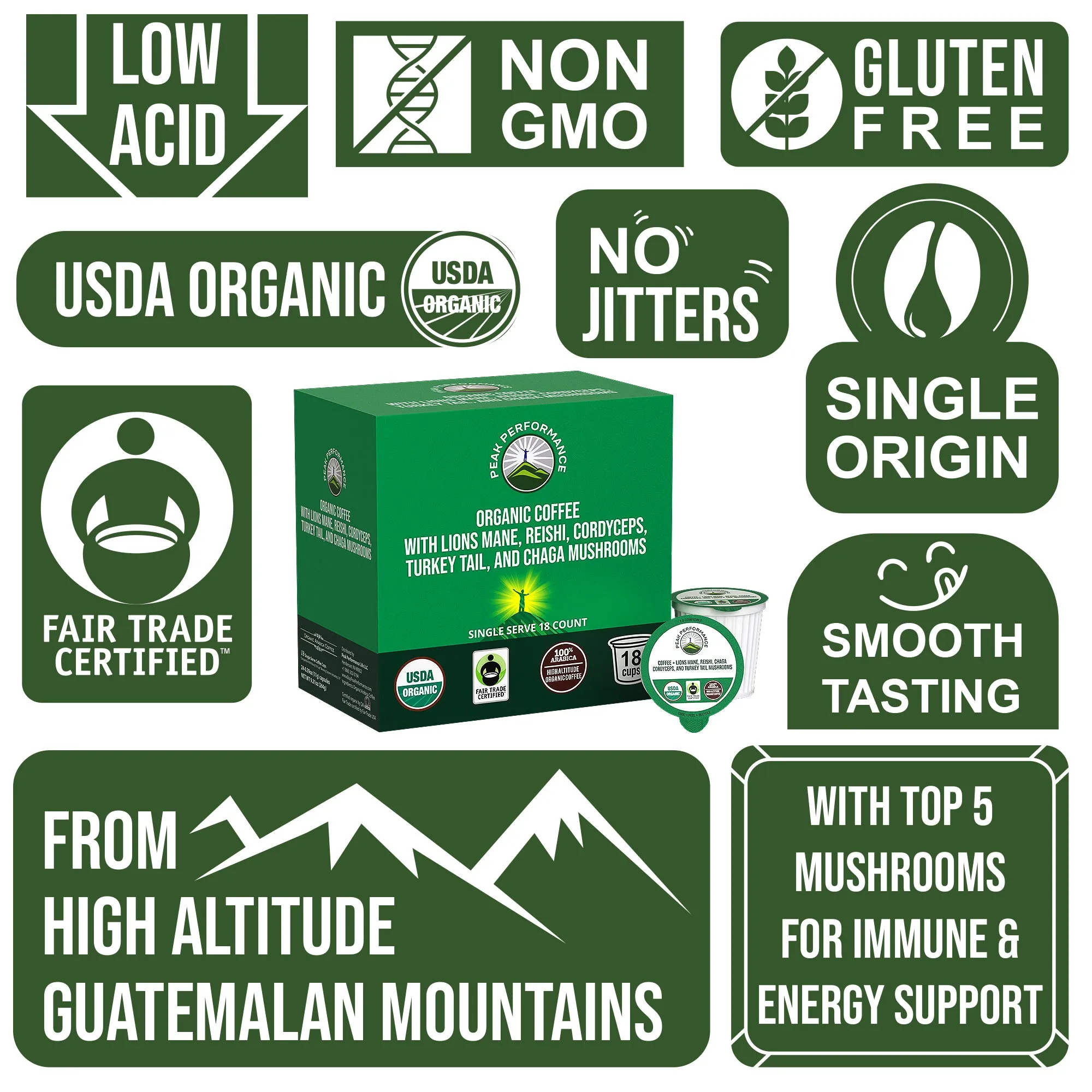 Organic Mushroom Coffee Pods