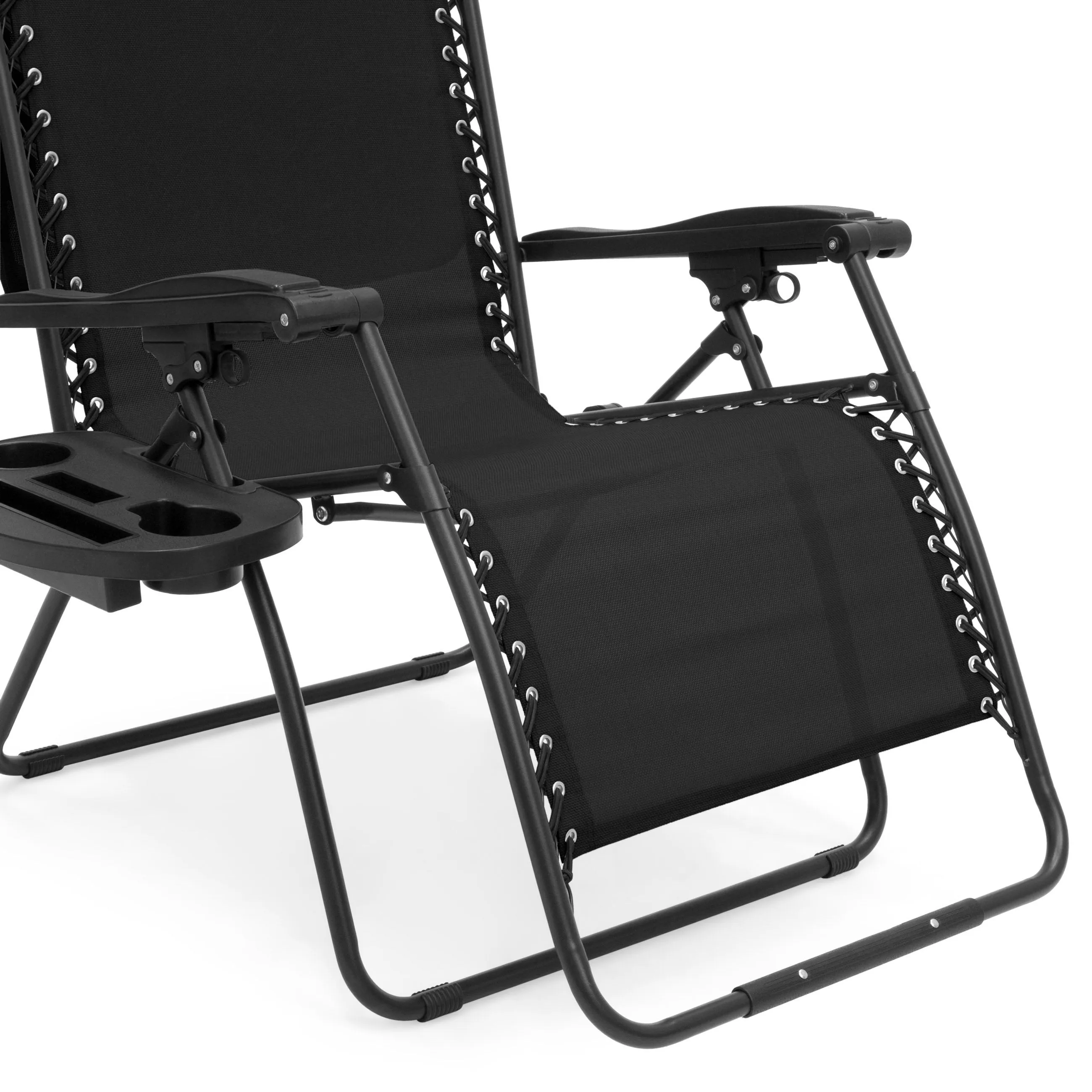 Oversized Zero Gravity Chair w/ Folding Canopy Shade Cup Holder