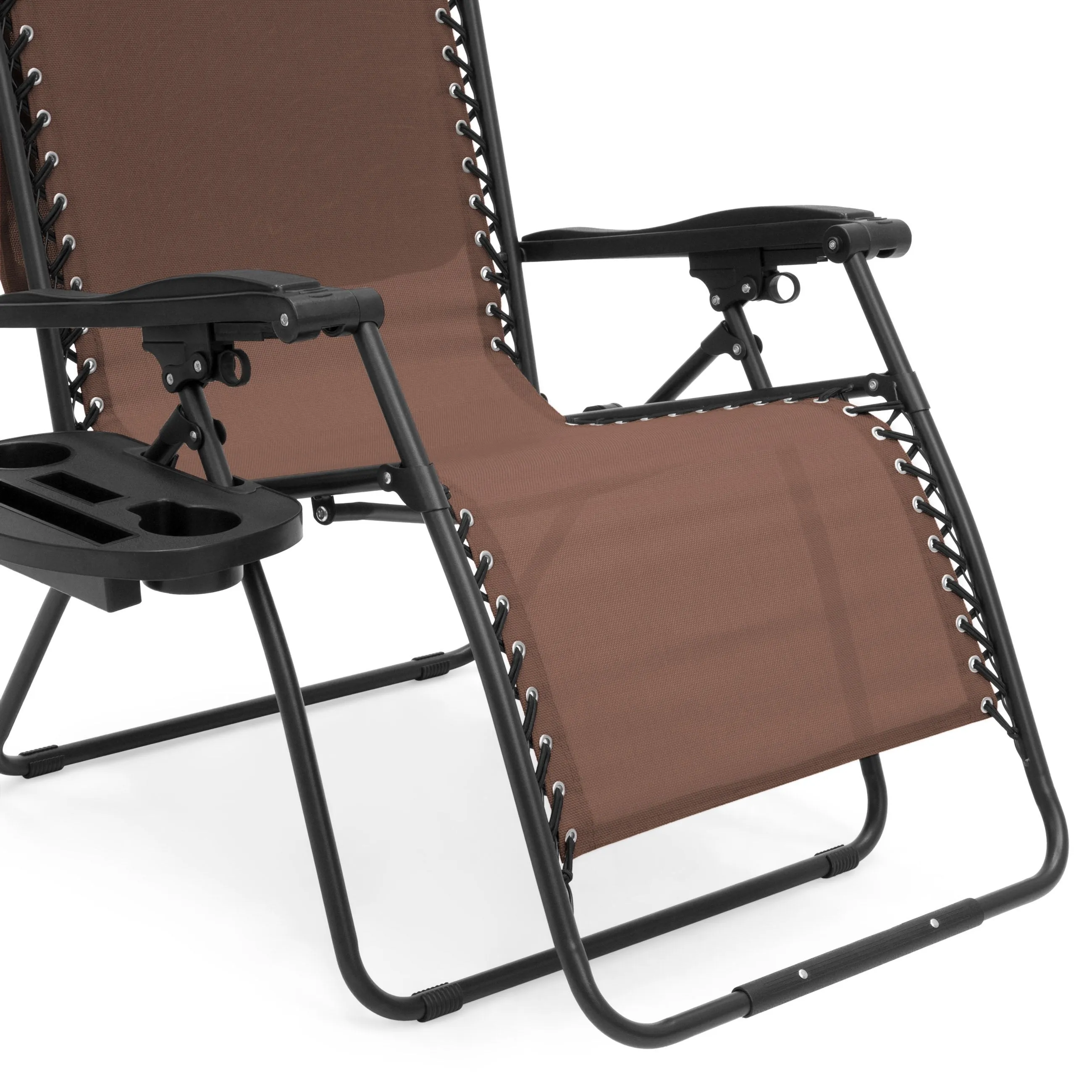 Oversized Zero Gravity Chair w/ Folding Canopy Shade Cup Holder