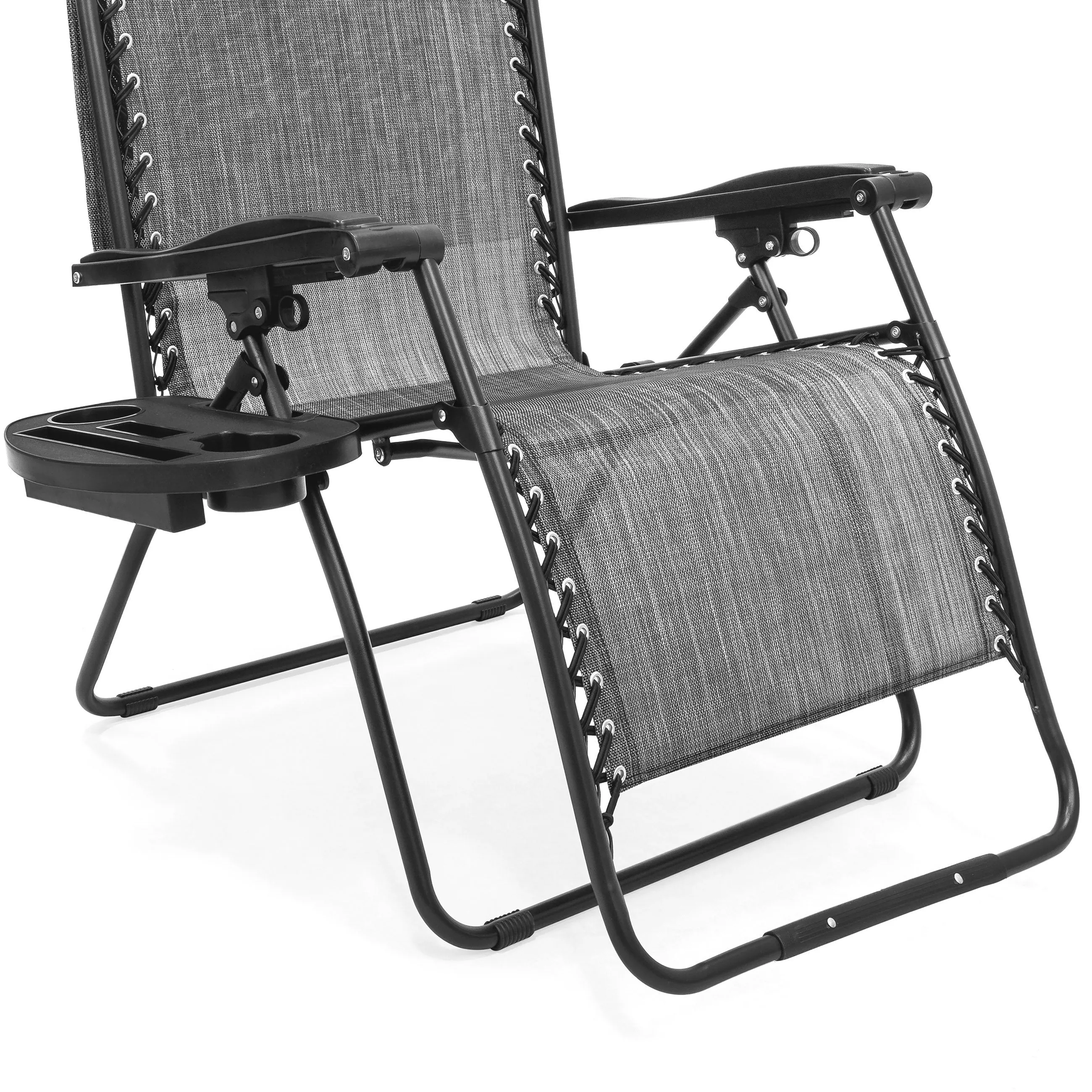 Oversized Zero Gravity Chair w/ Folding Canopy Shade Cup Holder