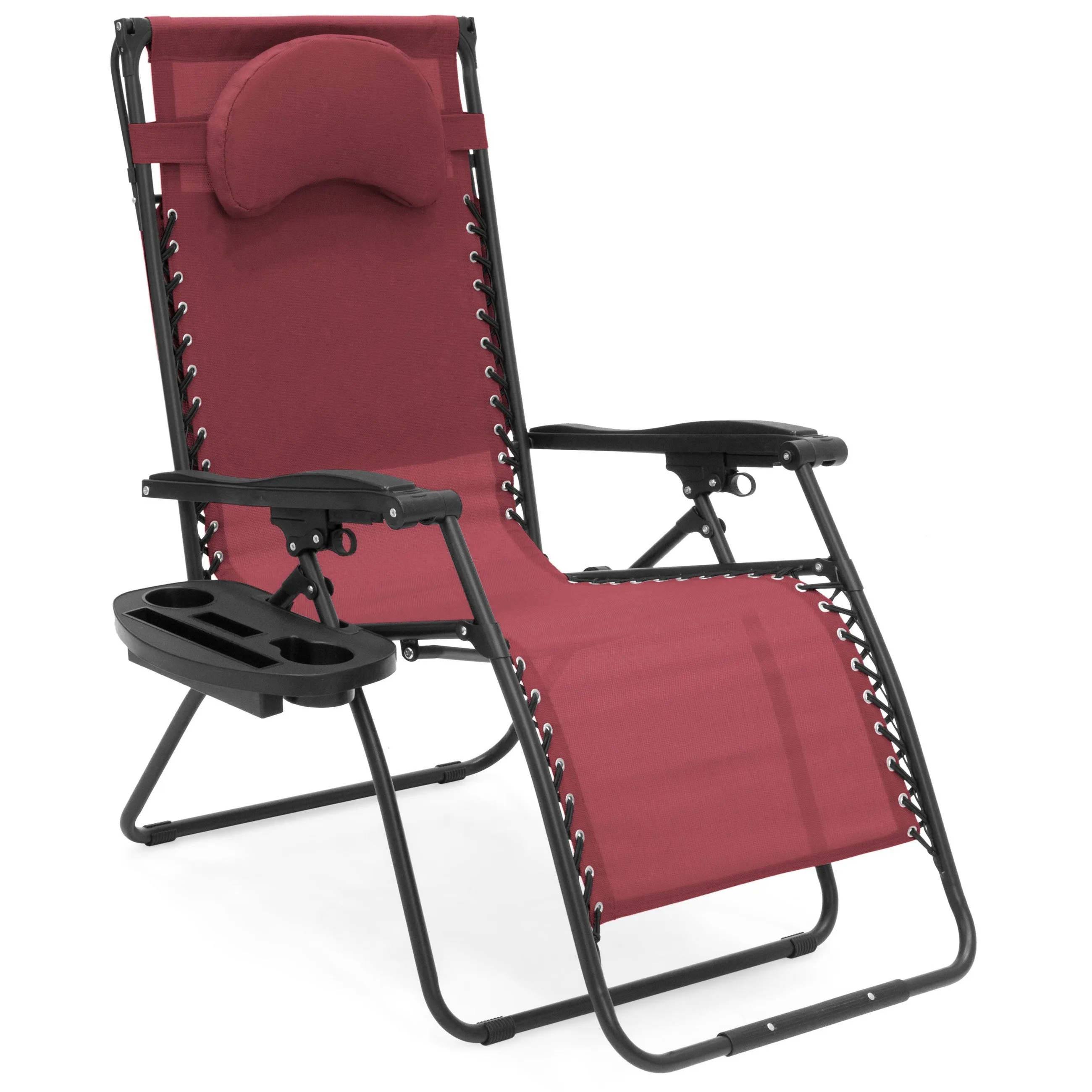 Oversized Zero Gravity Chair w/ Folding Canopy Shade Cup Holder