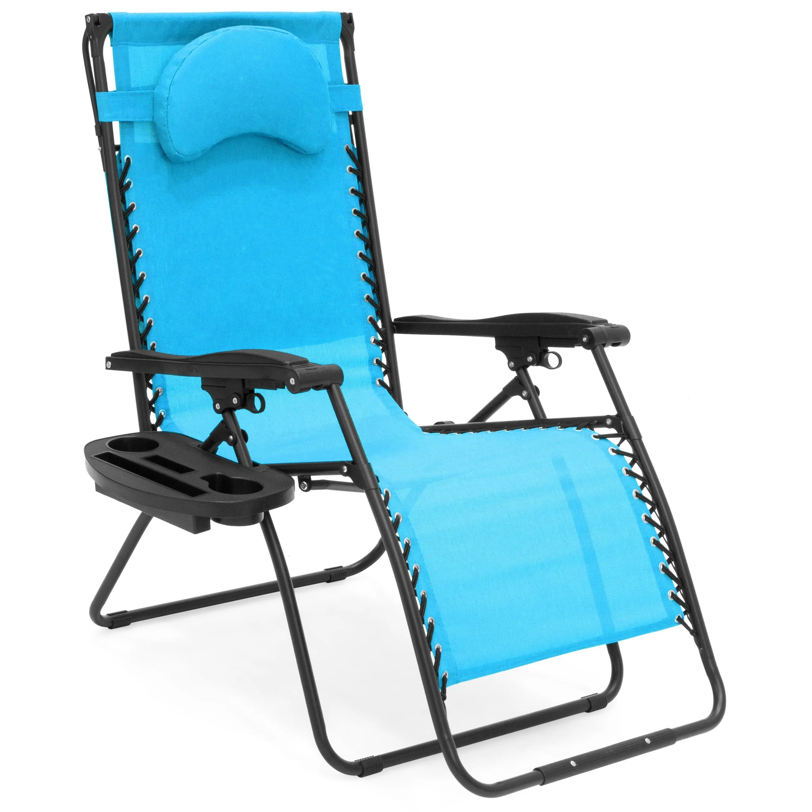 Oversized Zero Gravity Chair w/ Folding Canopy Shade Cup Holder