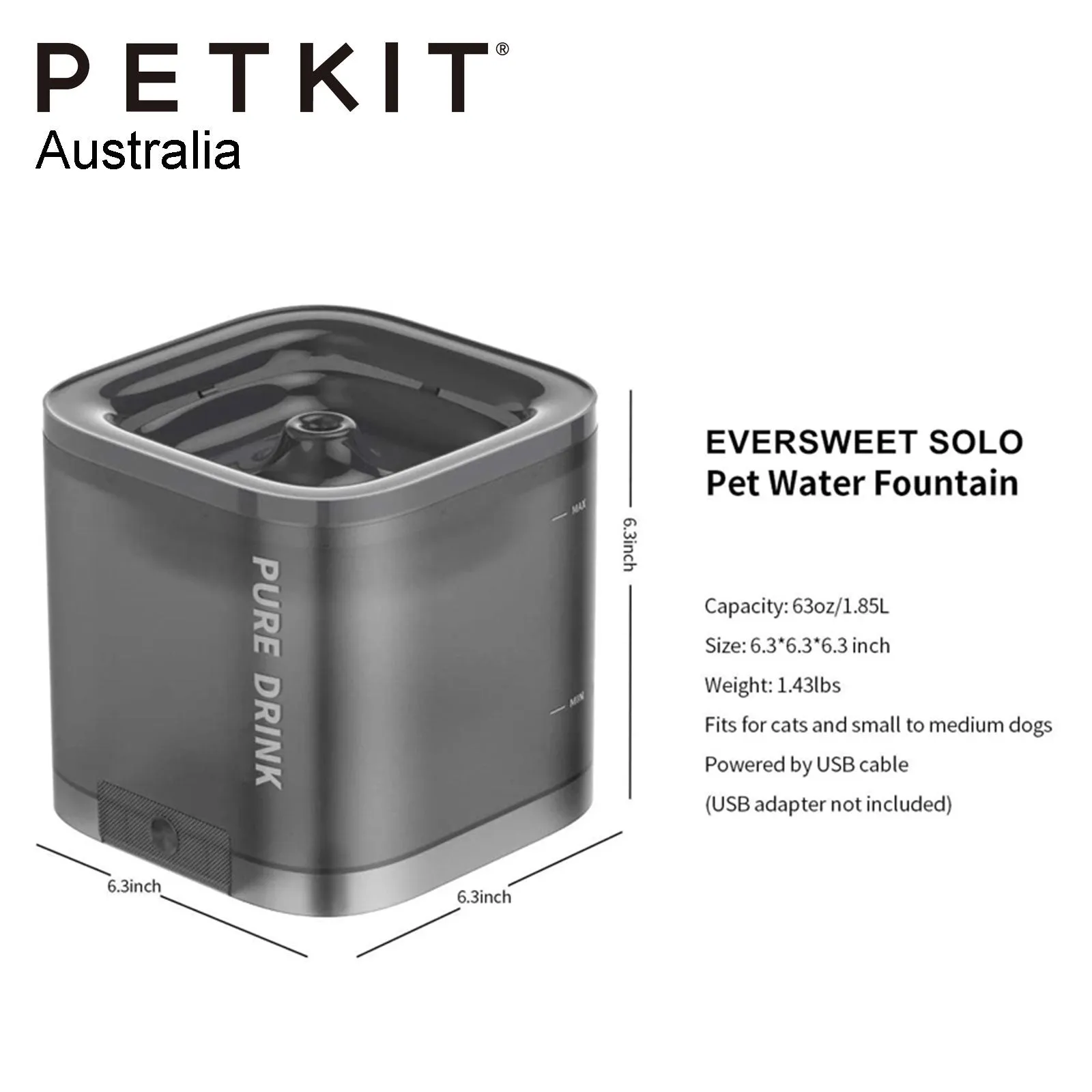 Petkit Eversweet Solo Pet Dog Cat Smart Water Dispenser Drinking Fountain feeder Bowl Ultra-Silent - green