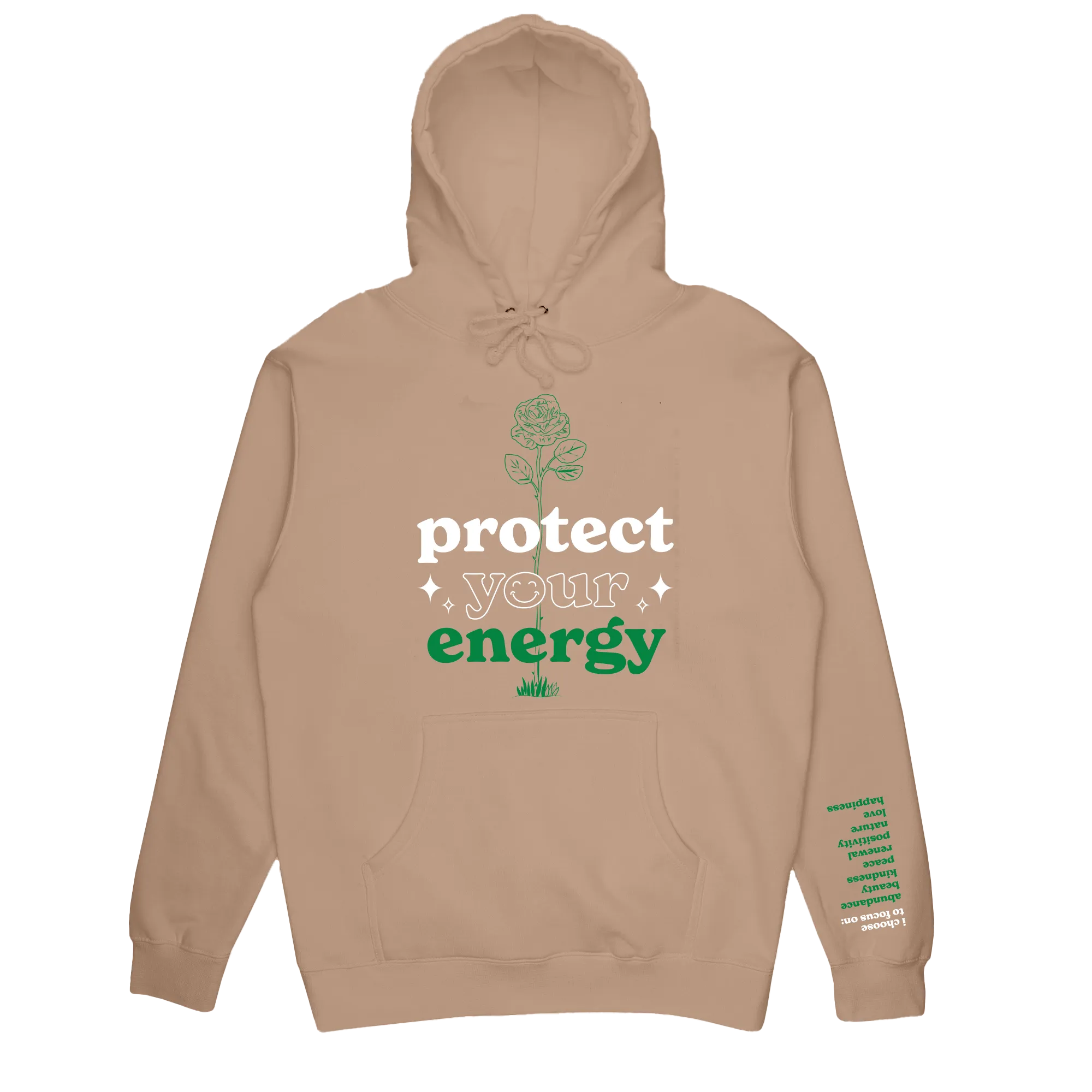 PROTECT YOUR ENERGY - SANDSTONE HOODIE