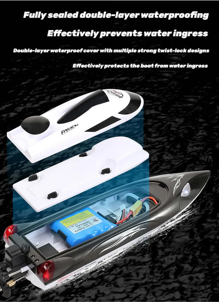 RC Boat & Yacht: High-Speed Remote Boat Toy, 35km/h, Water-Cooled