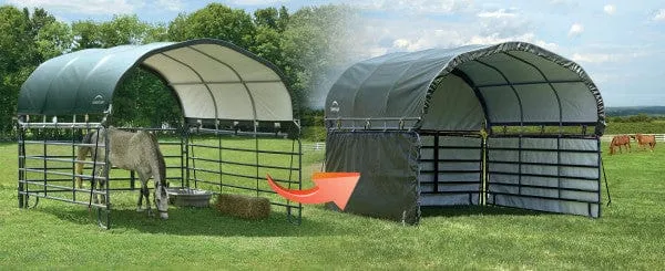 ShelterLogic | Enclosure Kit for Corral Shelter Livestock Shade 10' x 10' Green (Corral Shelter & Panels NOT Included)