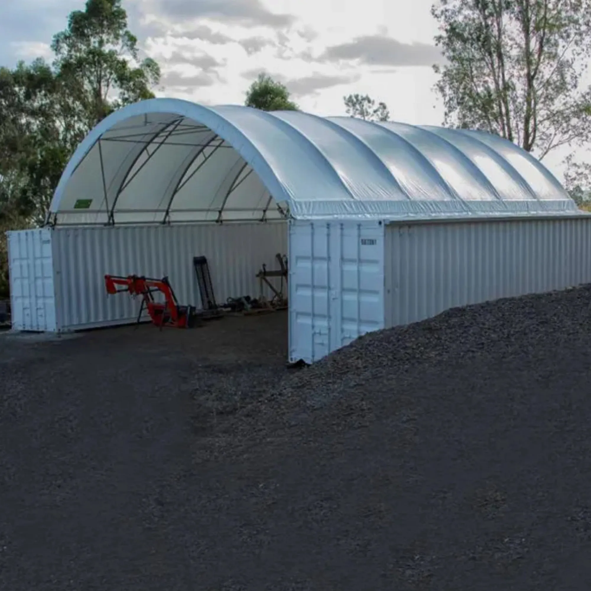 Shipping Container Canopy Shelter Double Truss 40'x40'x15'