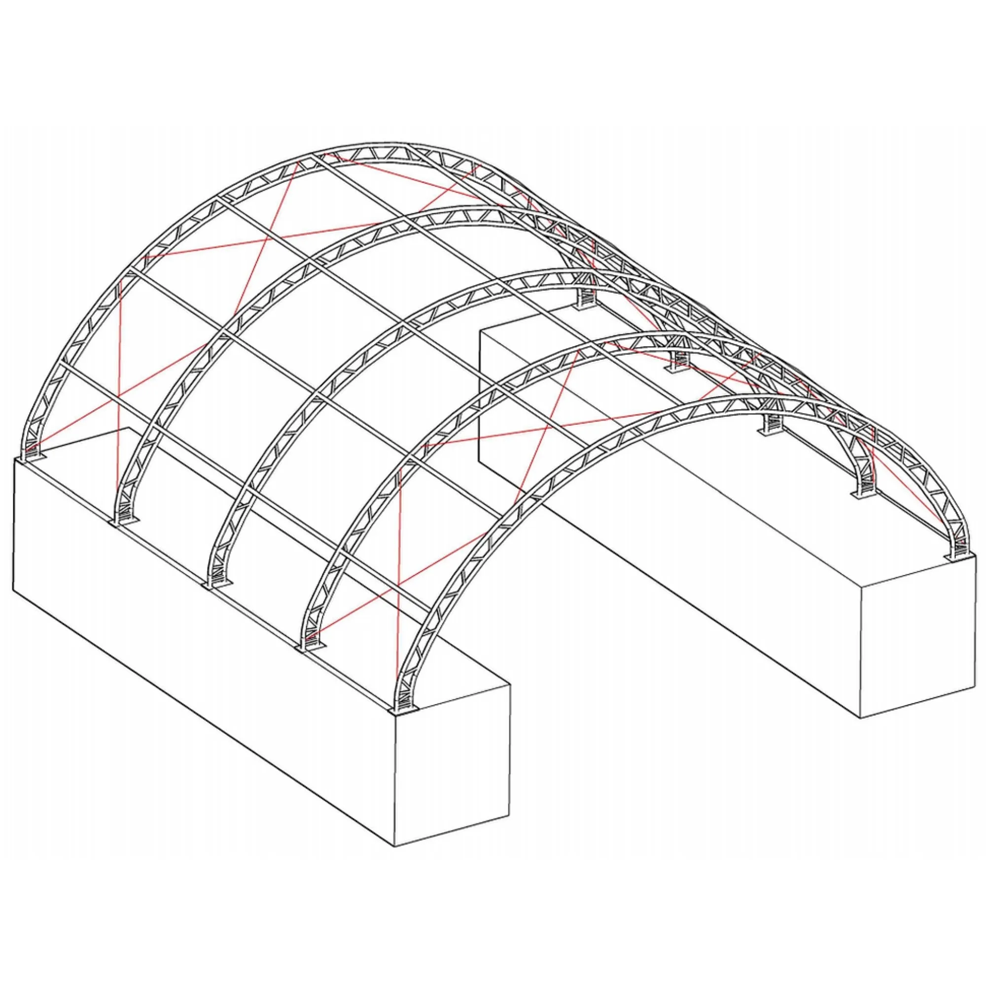 Shipping Container Canopy Shelter Double Truss 40'x40'x15'