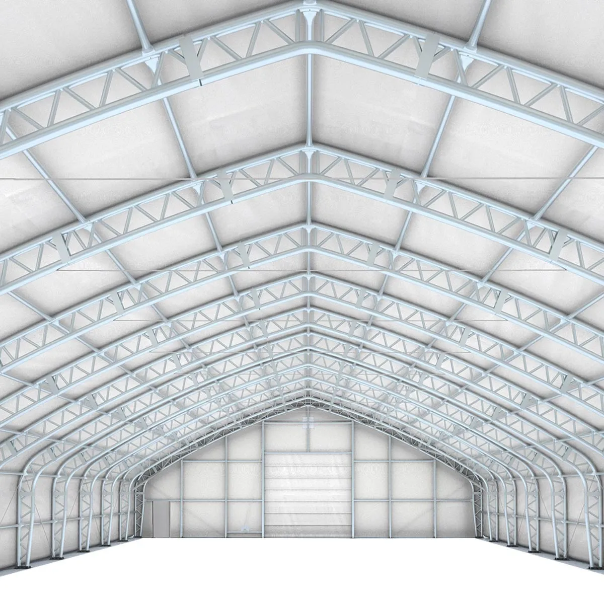 TMG-DT6000 Pro Series 60’ Wide Dual Truss Storage Shelter with Heavy Duty 32oz PVC Cover (available lengths: 80', 100', 120' and 150')