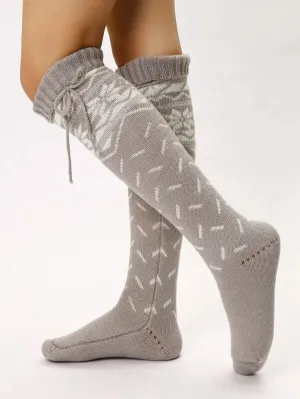 Winter Warmer Patterned Knee Socks