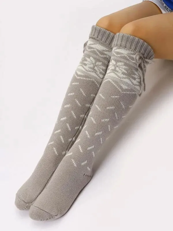 Winter Warmer Patterned Knee Socks