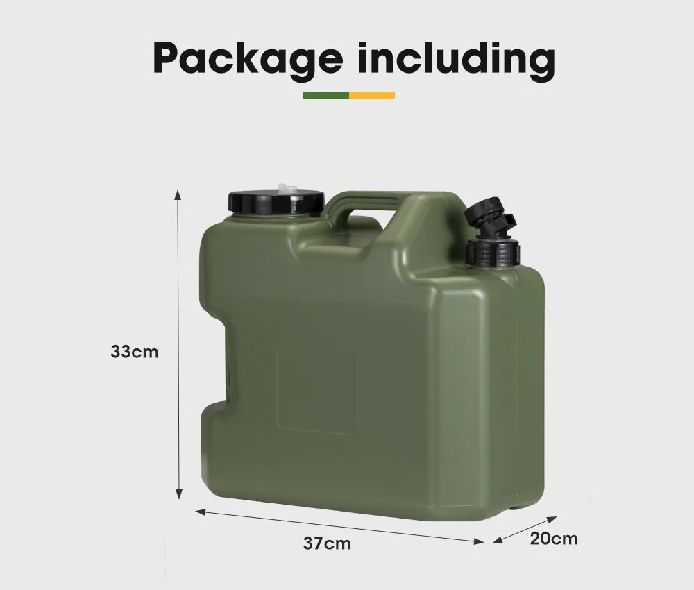 ZUNI Water Container Jerry Can Bucket Camping Outdoor Storage Barrel 18L Green